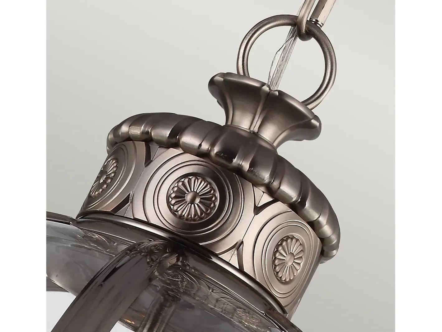 Lampadario Industrial Nordico Adams Acciaio Nichel Antico Vetro 4 Luci E14 Marru00f3n Discount