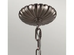 Lampadario Industrial Nordico Adams Acciaio Nichel Antico Vetro 4 Luci E14 Marru00f3n Discount