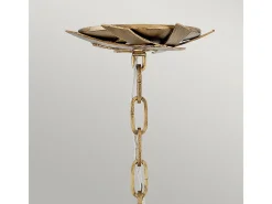 Outlet Lampadario Industrial Nordico Vida Acciaio Oro Brunito Grande 13 Luci E14 Dorado