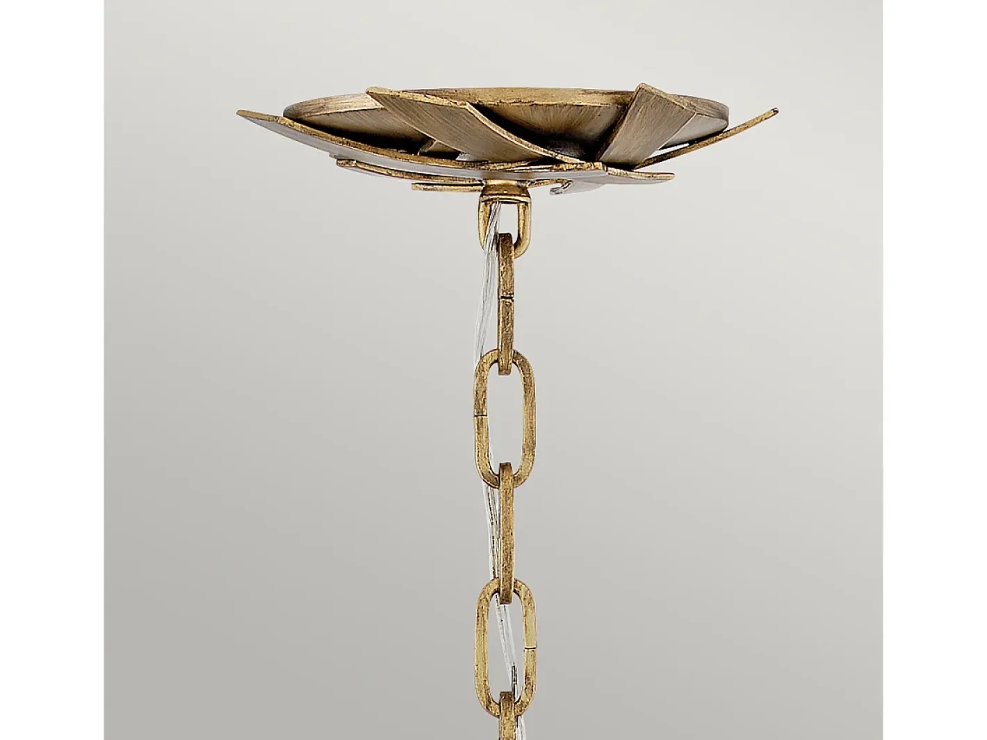Outlet Lampadario Industrial Nordico Vida Acciaio Oro Brunito Grande 13 Luci E14 Dorado
