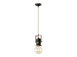 Sale Ferroluce Lampadario Industrial Urban Ferro E Ceramica Vintage Nero 1 Luce E27 19Cm Negro
