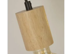 Lampadario Lineare Industrial-Nordico Spinoso Acciaio Nero Marrone 5 Luci E27 Marru00f3n Sale