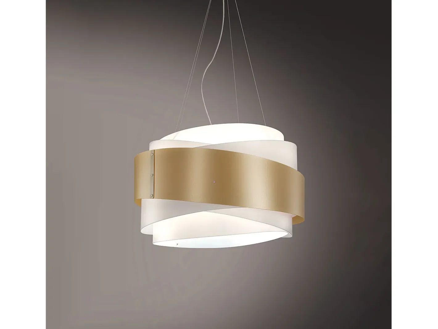 Lampadario Moderno Bea Polilux ® New Gold E Metallo Cromo 3 Luci E27 Dorado