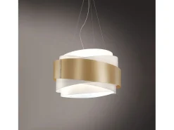 Lampadario Moderno Bea Polilux ® New Gold E Metallo Cromo 5 Luci E27 D80Cm Dorado Clearance
