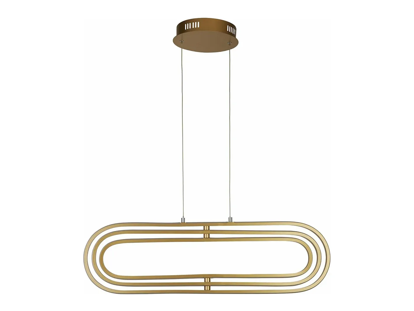 New Lampadario Moderno Clip Acciaio Oro Bianco Led 52,51W 3000 - 4500 - 6500K Dorado