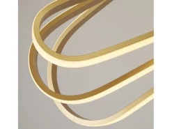 New Lampadario Moderno Clip Acciaio Oro Bianco Led 52,51W 3000 - 4500 - 6500K Dorado