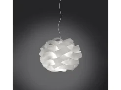 Lampadario Moderno Cloud Polilux ® Bianco E Metallo Cromo 3 Luci E27 Blanco Best