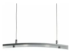 Best Lampadario Moderno Curva Acciaio Argento Led 20W 3000K Plateado