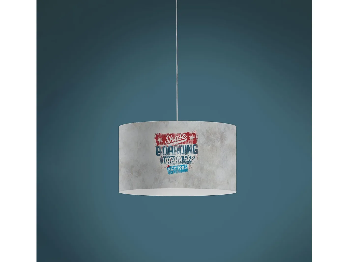 Lámpara Suspendida-Lampadario Moderno Decolight Polilux ® Grafica Urban 5 Luci E27 Multicolor