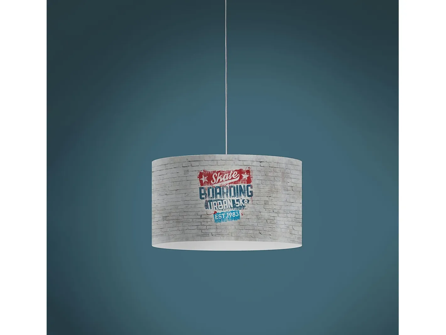 Lámpara Suspendida-Lampadario Moderno Decolight Polilux ® Grafica Urban 1 Luce E27 Multicolor