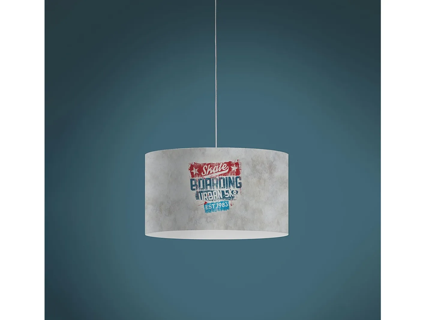 Lámpara Suspendida-Lampadario Moderno Decolight Polilux ® Grafica Urban 3 Luci E27 Blanco