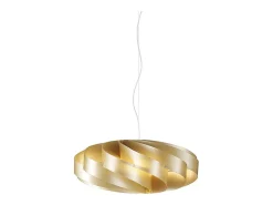 Lampadario Moderno Flat Polilux ® New Gold E Metallo Cromo 5 Luci E27 Dorado