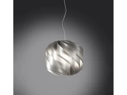 Lampadario Moderno Globe Polilux ® Argento E Metallo Cromo 2 Luci E27 Plateado