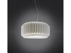 Lampadario Moderno Louise Polilux ® Bianco E Metallo Cromo 3 Luci E27 Blanco