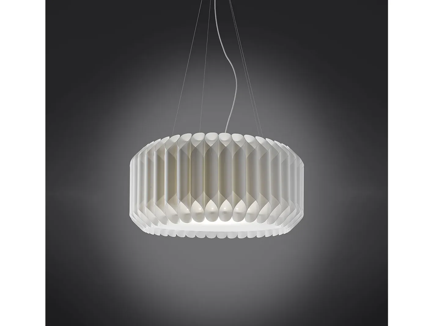Lampadario Moderno Louise Polilux ® Bianco E Metallo Cromo 3 Luci E27 Blanco