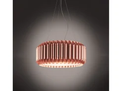 New Lampadario Moderno Louise Polilux ® Rame E Metallo Cromo 3 Luci E27 Cobrizo