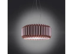 Lampadario Moderno Louise Polilux ® Pink Metal E Metallo Cromo 5 Luci E27 Plateado New
