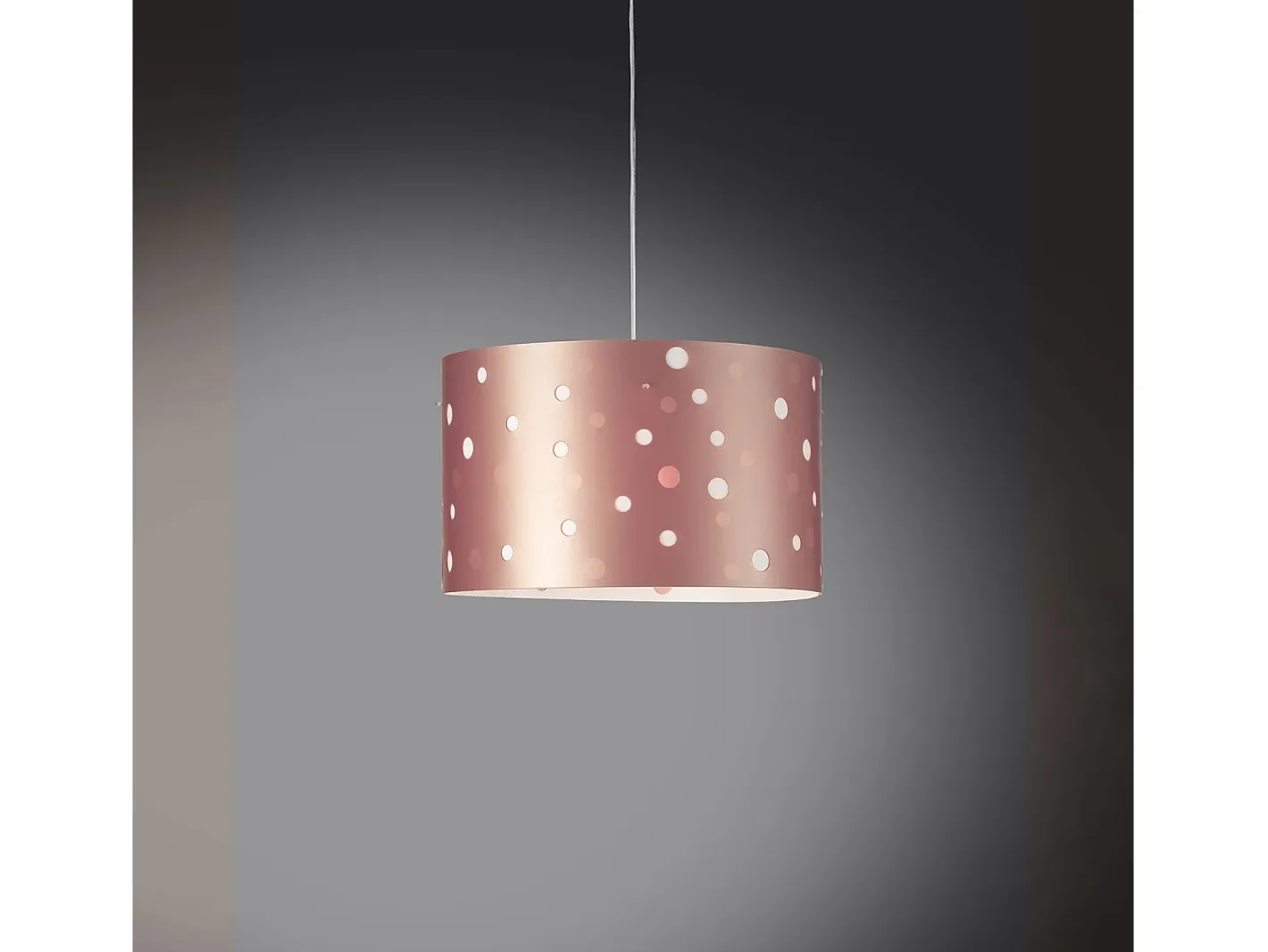 Lámpara Suspendida-Lampadario Moderno Pois Polilux ® Pink Metal Materie Plastiche Bianco 3 Luci E27 Blanco