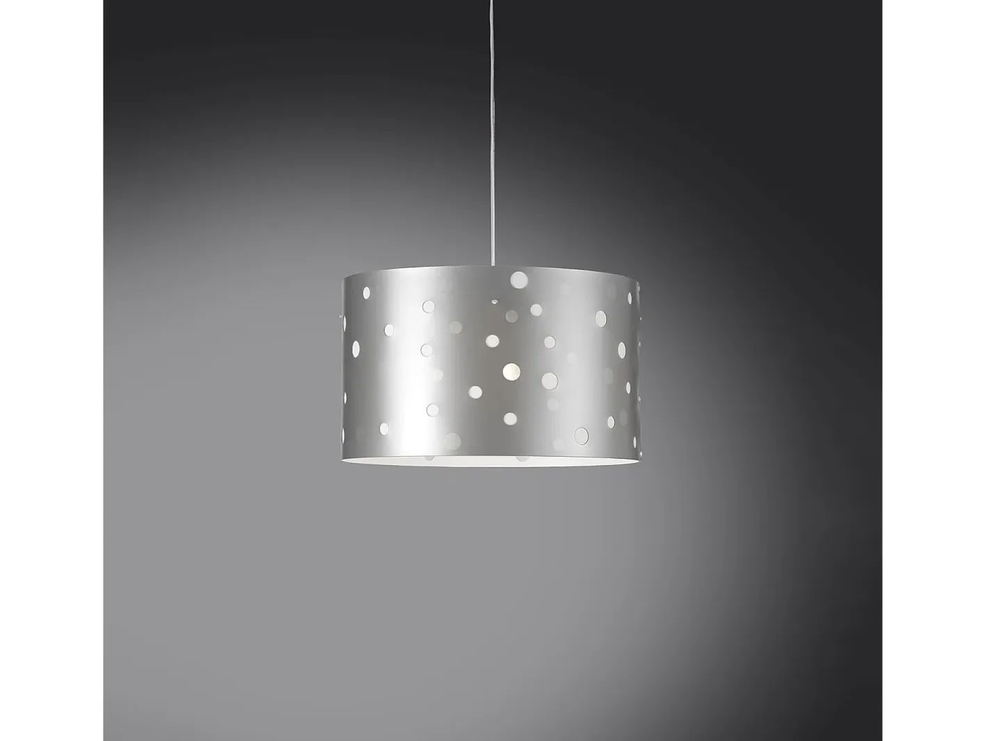 Lampadario Moderno Pois Polilux ® Argento Materie Plastiche Bianco 3 Luci E27 Blanco Outlet