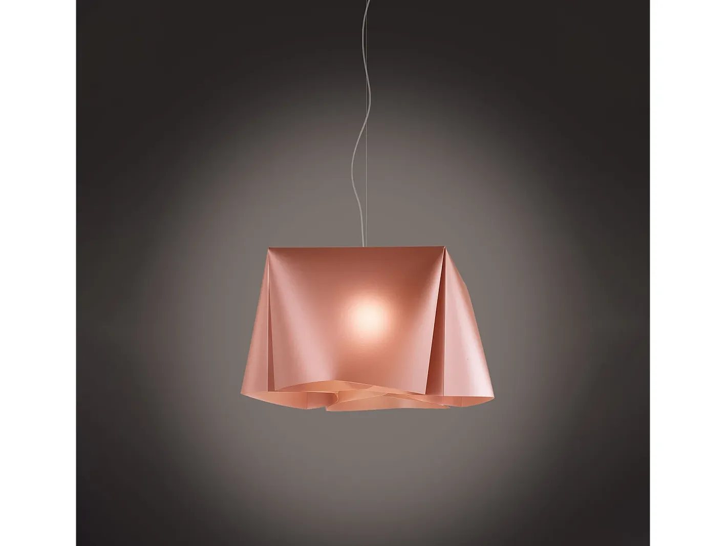Outlet Lampadario Moderno Wanda Polilux ® Rame E Metallo Cromo 3 Luci E27 Cobrizo