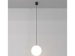 Best Maytoni Lampadario Sospensione Moderno Luna Alluminio Nero Luce Led Integrato 5W Fredda Blanco