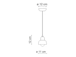 Outlet Ferroluce Lampadario Vintage Decò Berimbau Ceramica Salvia 1 Luce E14 Verde