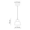 Ferroluce Lampadario Vintage Decò Berimbau Ceramica Crema 1 Luce E27 Marfil Best