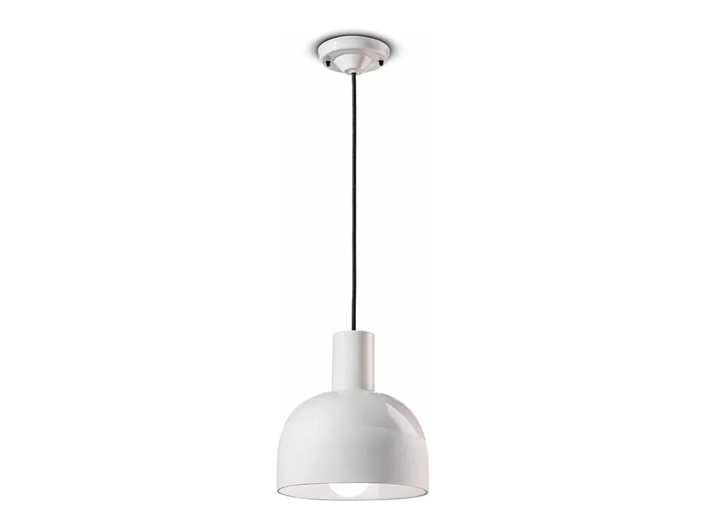 Ferroluce Lampadario Vintage Decò Caxixi Ceramica Bianco Grezzo 1 Luce E27 Blanco Best