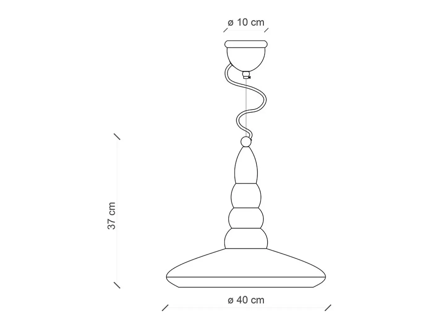 Sale Ferroluce Lampadario Vintage Vague Vintage Ferro E Ceramica Nero 1 Luce E27 40Cm Negro