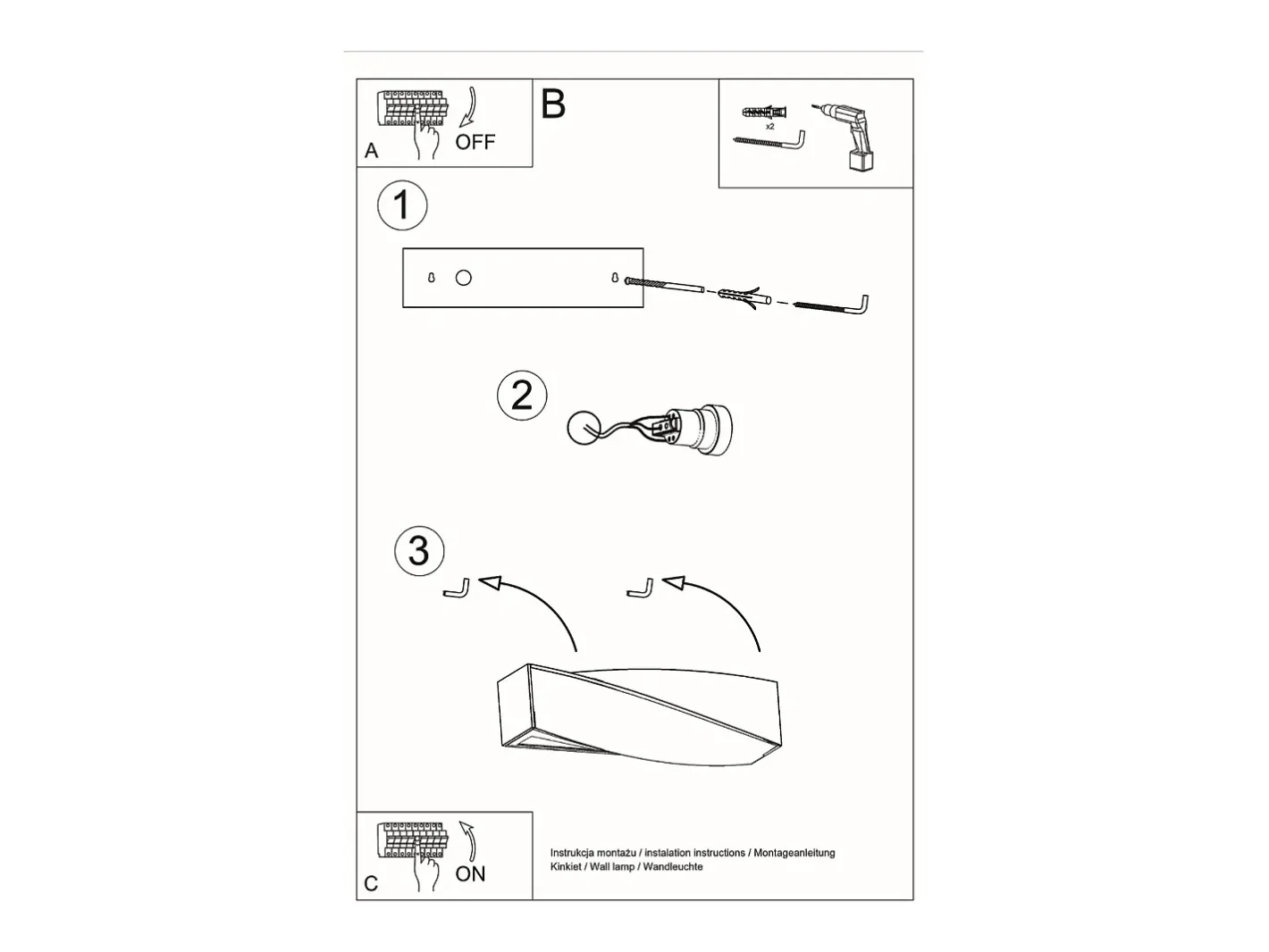Sollux Lighting Lampade da parete Up & Down Twist nere E27 Apliques Up & Down Twist E27 Negro Clearance