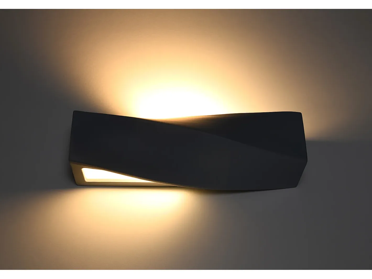 Sollux Lighting Lampade da parete Up & Down Twist nere E27 Apliques Up & Down Twist E27 Negro Clearance