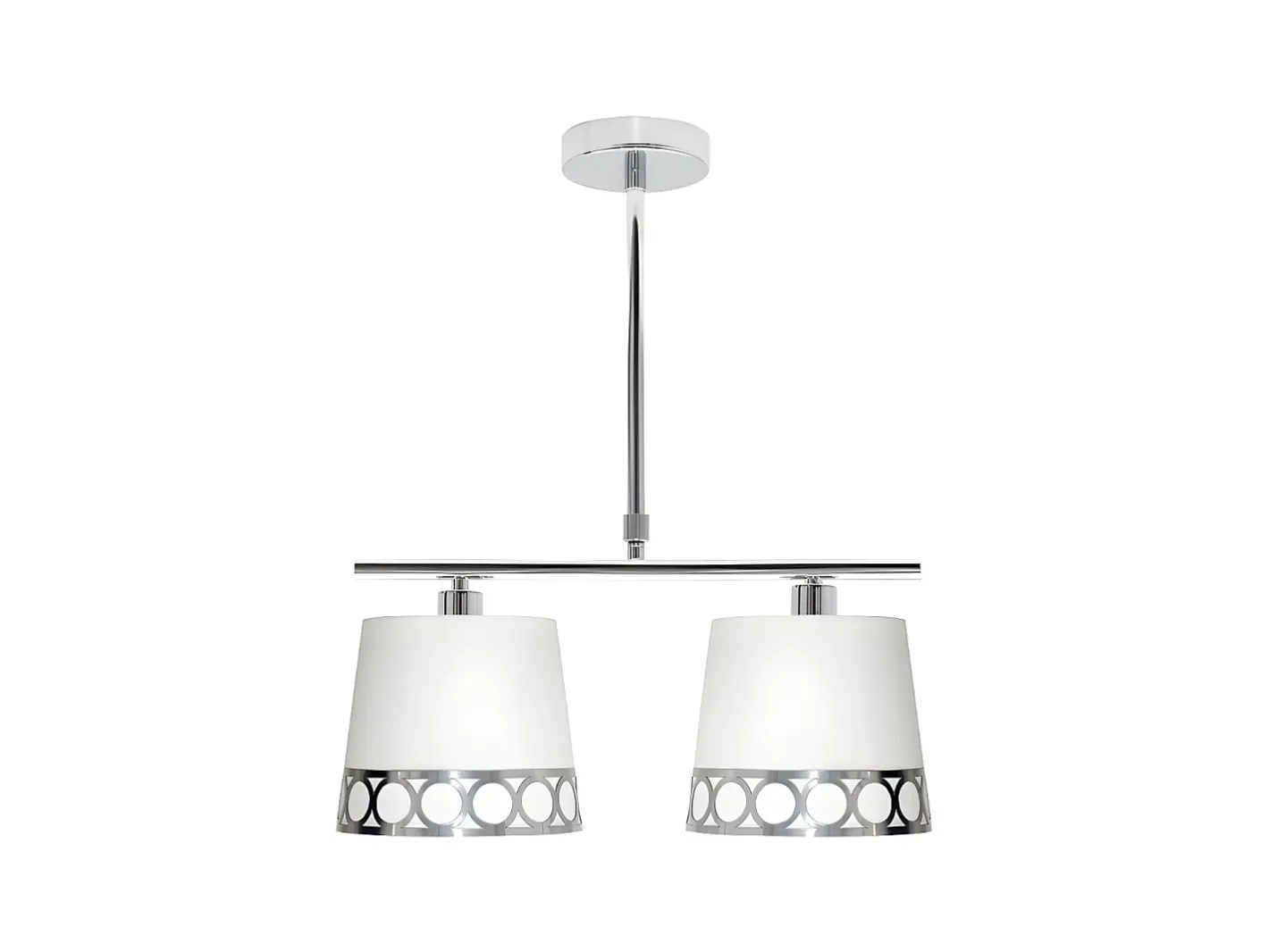 Sale AKUNADECOR Lampara De 2 Luces Modelo Dalia Acabado Blanco Y Plateado