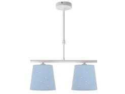 AKUNADECOR Lámpara Suspendida-Lampara De 2 Luces Modelo Consciencia Acabado Celeste De Azul