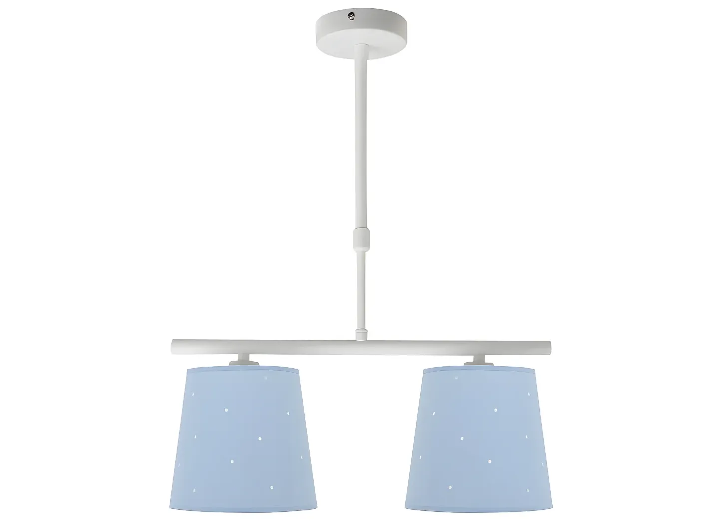 AKUNADECOR Lámpara Suspendida-Lampara De 2 Luces Modelo Consciencia Acabado Celeste De Azul