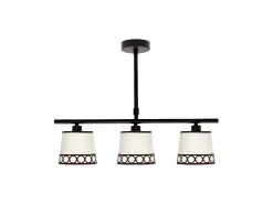 Discount AKUNADECOR Lampara Modelo Dalia 3xe14 Acabado Beis/marron De Marru00f3n