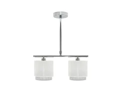 Hot AKUNADECOR Lampara Modelo Kenya 2xe14 Blanca/ De Gris