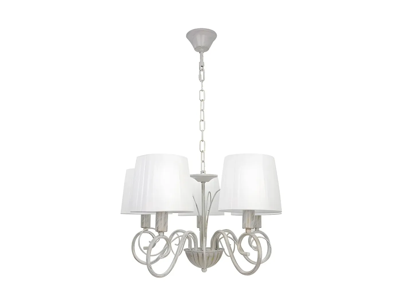 AKUNADECOR Lampara Amsterdam 5xe14 /oro Regx45x45 Cm Blanco Outlet