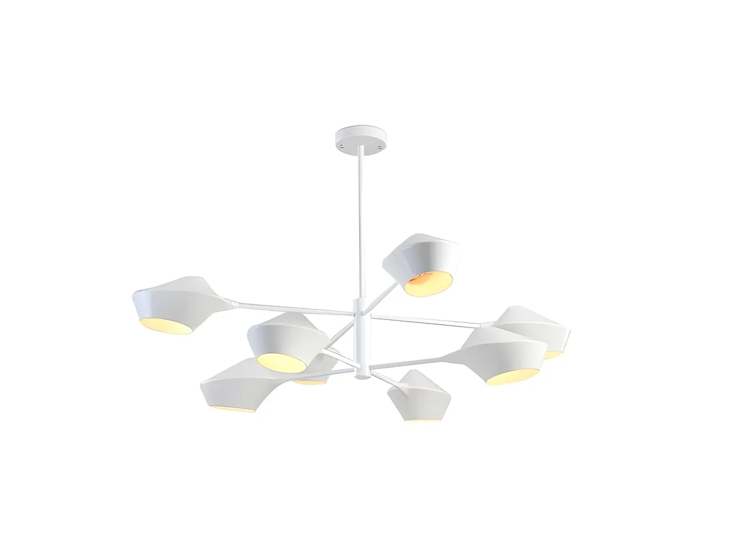 AKUNADECOR Lampara Blanca De 8 Luces Modelo Beijing Blanco Outlet