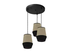 Discount AKUNADECOR Lampara Circular 3 Luces Color Saco/ Modelo Campana Negro