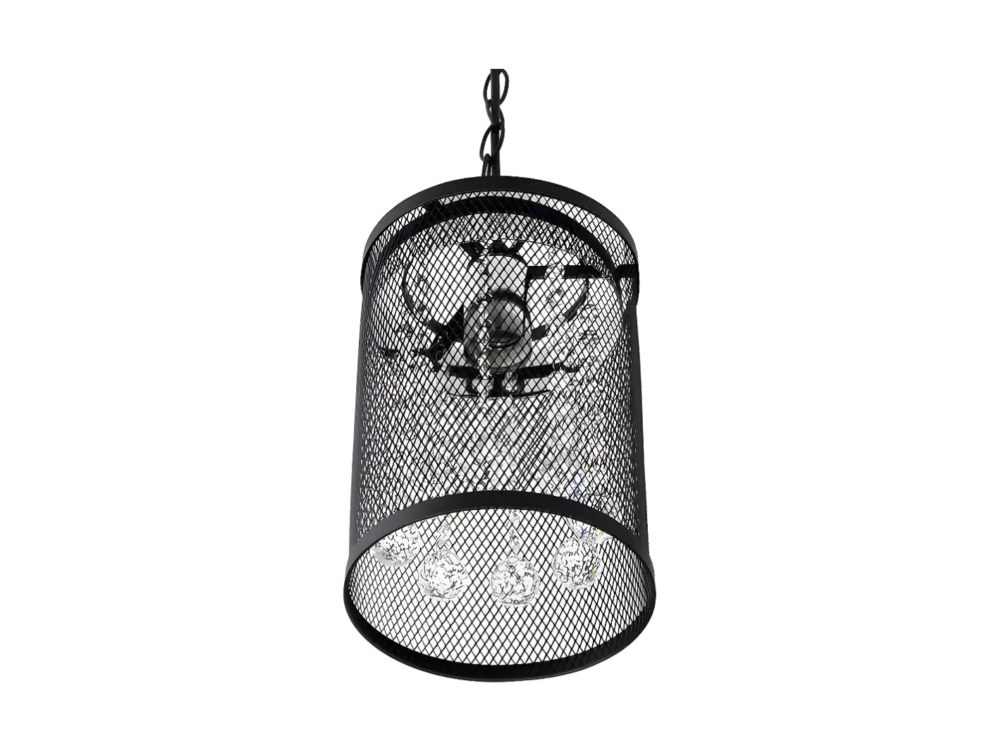 AKUNADECOR Lámpara Suspendida-Lampara Colgante Modelo Davy 1xe27 /cromo De Negro
