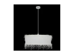 AKUNADECOR Lampara Colgante Modelo Hilos 1xe27 Blanca 50 D De Blanco New