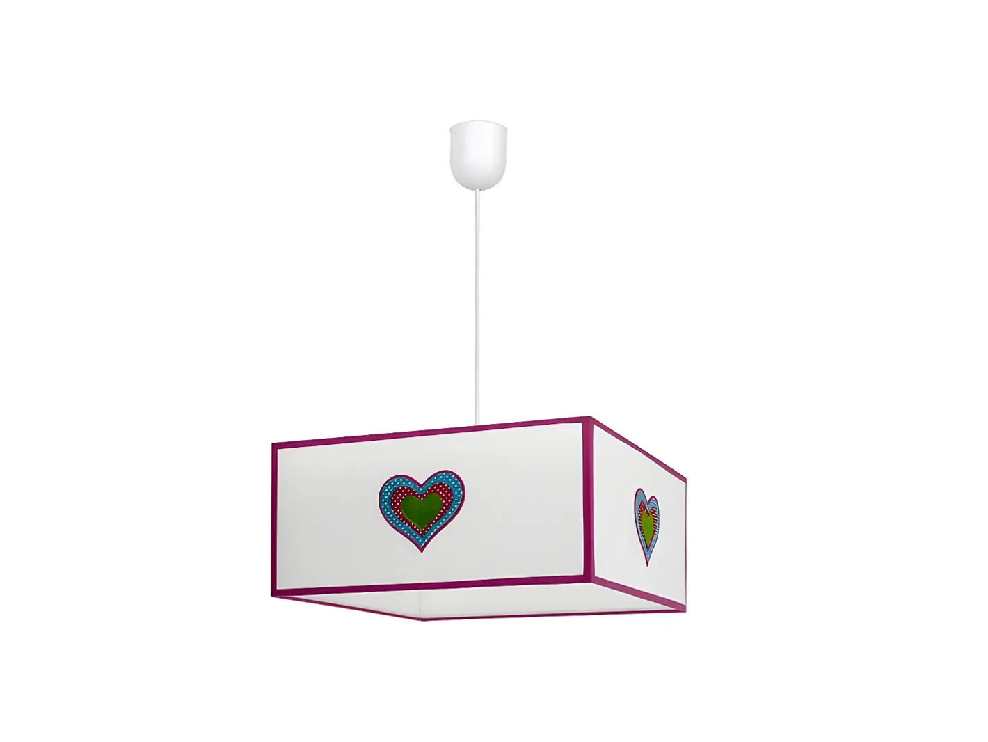 AKUNADECOR Lámpara Suspendida-Lampara Colgante Amor 1xe27 Blanco/ Regx35x35 De Rosa