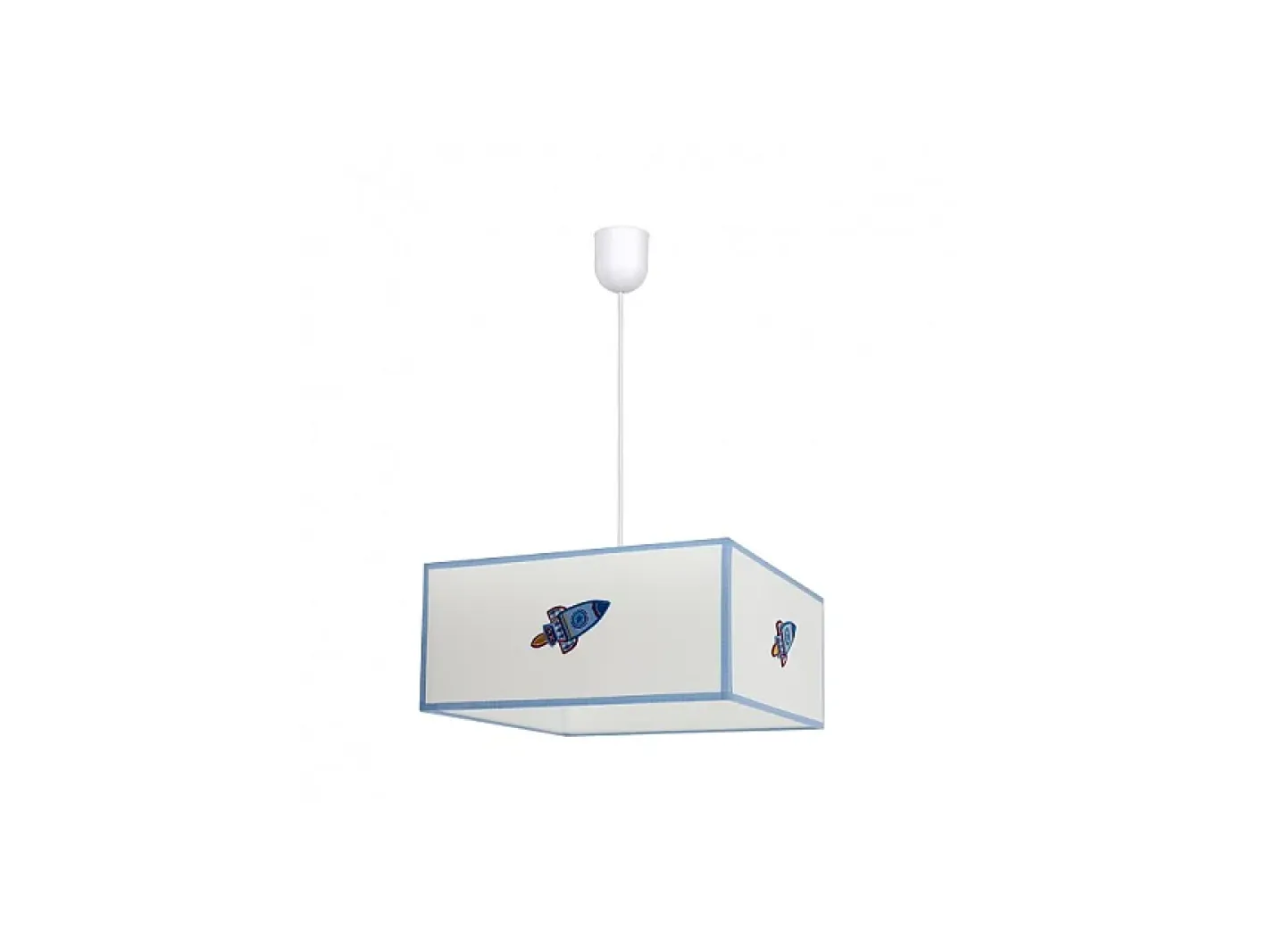 Hot AKUNADECOR Lampara Colgante Cohete 1xe27 Blanco/ Regx35x35 De . Azul