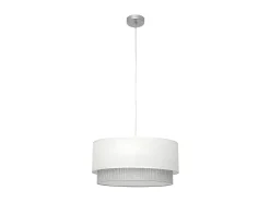 AKUNADECOR Lámpara Suspendida-Lampara Colgante Kenya 3xe27 Blanco/ Reg.50d De Gris