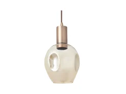 Hot AKUNADECOR Lampara Colgante Meteoro 1xe27 Cuero / Ambar Regx14 3 Oquedades De . Dorado