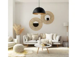 AKUNADECOR Lampara Colgante De La Serie Gaspar De Negro Discount