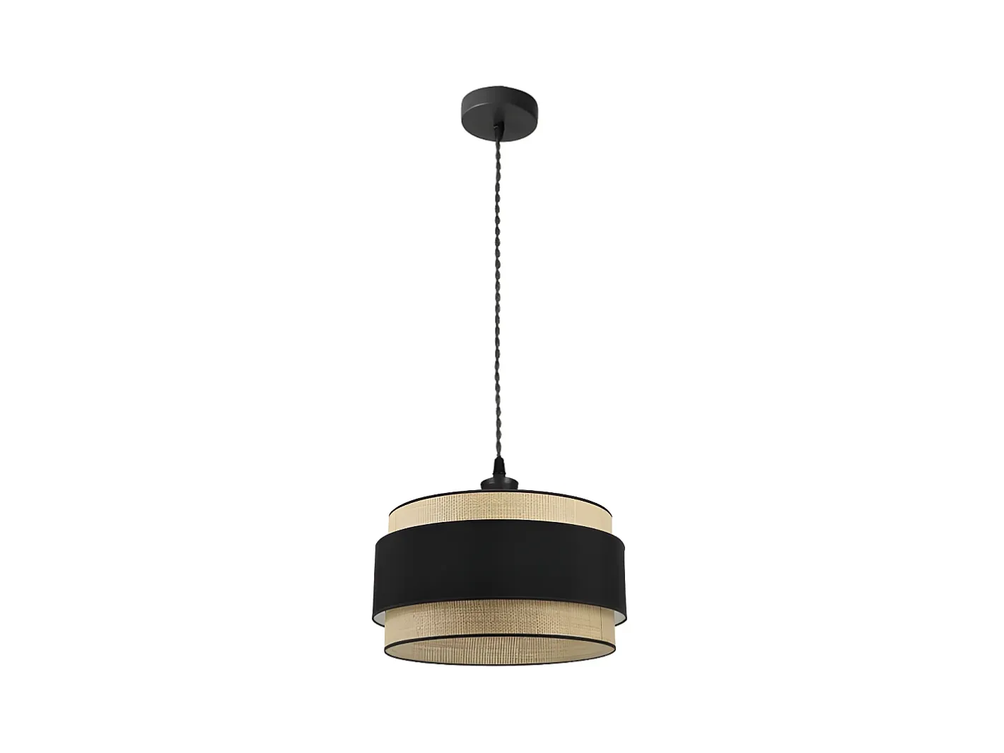 AKUNADECOR Lampara Colgante Regulable Modelo Kandy Natural/ Negro Sale