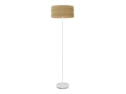 AKUNADECOR Lampara De Pie Con Pantalla Color Madera Clara Jerte Blanco Hot