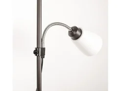Hot AKUNADECOR Lampara De Pie Marron De La Serie Varese Con Doble Iluminacion Marru00f3n
