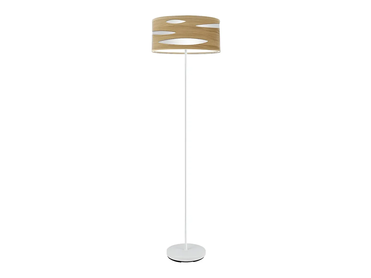 AKUNADECOR Lampara De Pie Odra /madera Clara Modelo Blanco